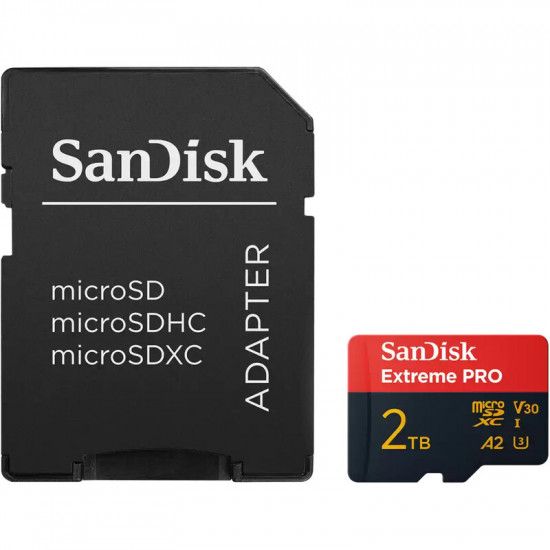 Карта пам`ятi MicroSDXC 2TB UHS-I/U3 Class 10 SanDisk Extreme Pro R250/W150MB/s + SD-adapter (SDSQXCD-2T00-GN6MA)