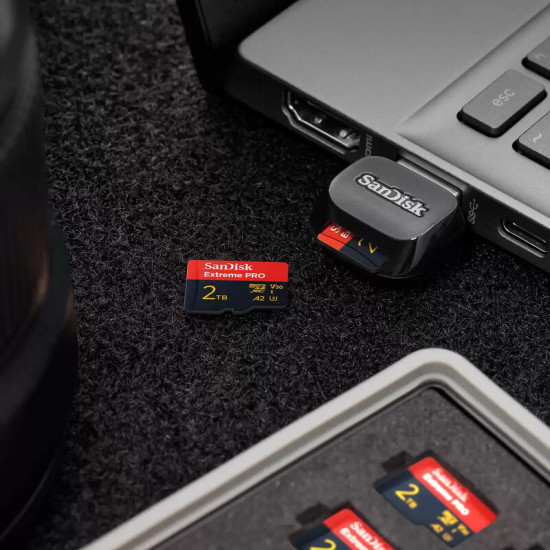 Карта пам`ятi MicroSDXC 2TB UHS-I/U3 Class 10 SanDisk Extreme Pro R250/W150MB/s + SD-adapter (SDSQXCD-2T00-GN6MA)