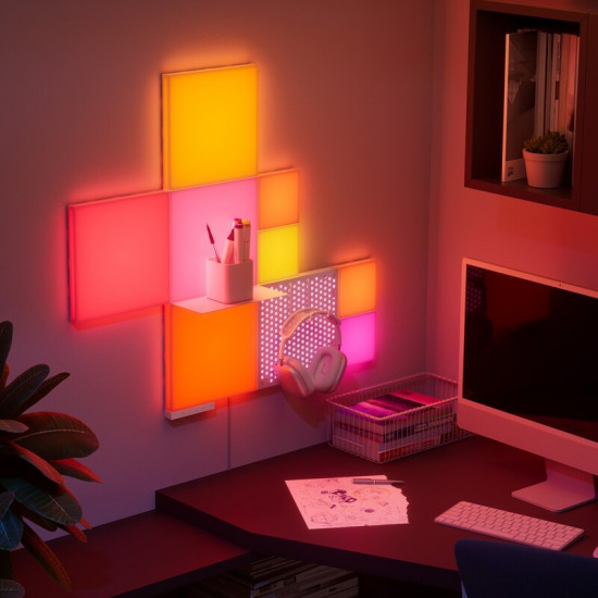 Комплект панелей Nanoleaf Blocks Small Squares Add-On Kit з підтримкою HomeKit і Matter, 4 шт. (N8100E00-4SS)
