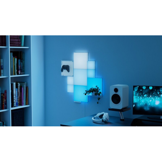 Комплект панелей Nanoleaf Blocks Small Squares Add-On Kit з підтримкою HomeKit і Matter, 4 шт. (N8100E00-4SS)