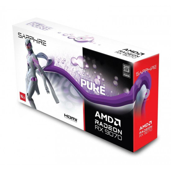 Відеокарта AMD Radeon RX 9070 16GB GDDR6 Pure Gaming OC Sapphire (11349-02-20G)