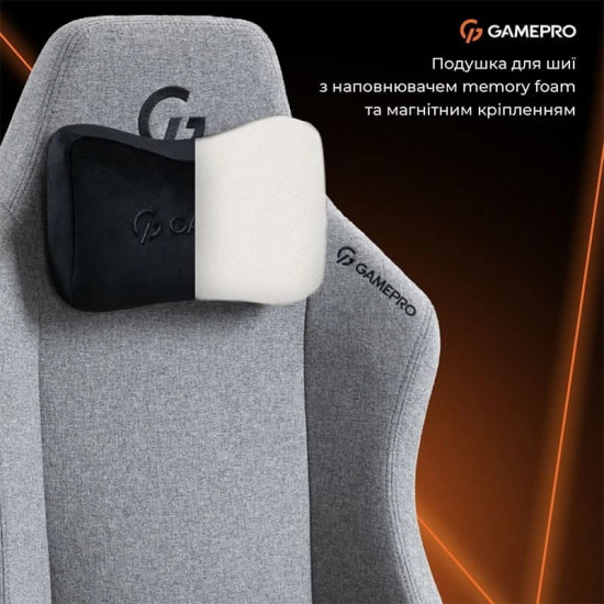 Крісло для геймерів GamePro GC775G Fabric Gray
