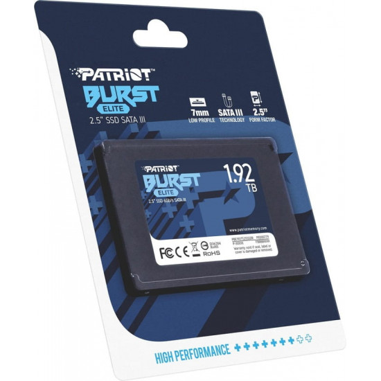 Накопичувач SSD 1.92TB Patriot Burst Elite 2.5" SATAIII TLC (PBE192TS25SSDR)