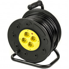 Фільтр живлення PowerPlant (PPRA16M50S4L) 4 розетки, 50 м, чорний, на котушці