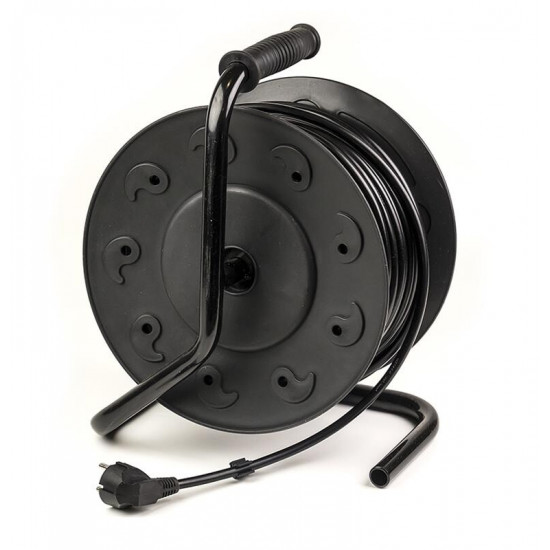 Фільтр живлення PowerPlant (PPRA16M50S4L) 4 розетки, 50 м, чорний, на котушці
