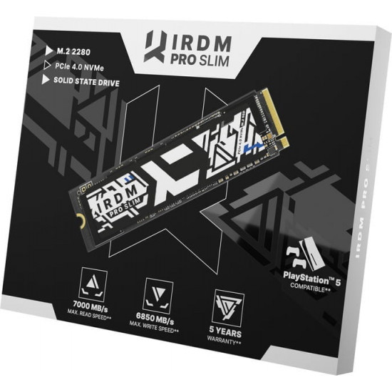 Накопичувач SSD 2TB Goodram IRDM Pro Slim M.2 2280 PCIe 4.0 x4 3D TLC (IRP-SSDPR-P44S-2K0-80)