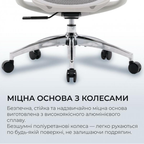 Крісло офісне Sihoo Doro C300L Mesh White DORO-C300L-A3-102)