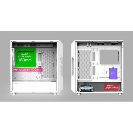 Корпус Zalman i3 Neo V2 White