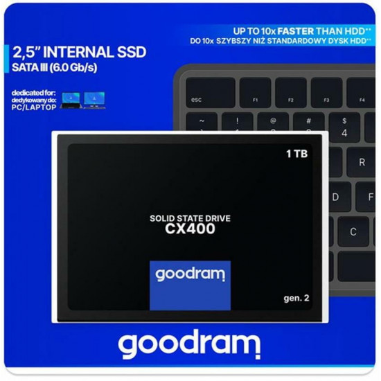 Накопичувач SSD 2ТB Goodram CX400 Gen.2 2.5" SATAIII 3D TLC (SSDPR-CX400-02T-G2)
