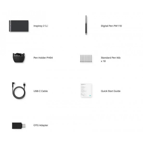 Графічний планшет Huion Inspiroy 2L (H1061P)