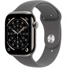 Смарт-годинник Apple Watch Series 11 GPS + Cellular 42mm Natural Titanium Case with Stone Grey Sport Band - S/M (MF8M4RK/A)