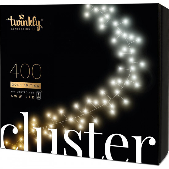Smart LED гірлянда Twinkly Cluster AWW Gen II (TWC400GOP-BEU) 400LED, 6м, BT+WiFi