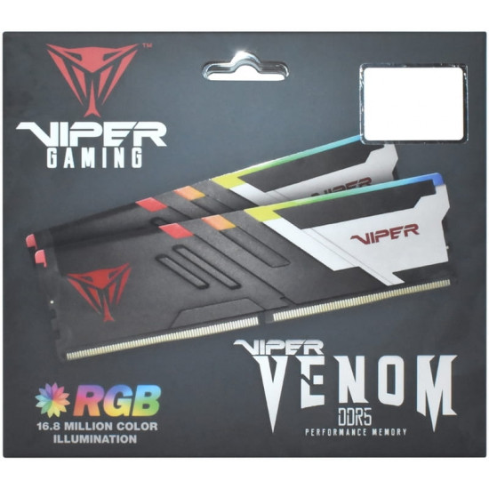 Модуль пам`яті DDR5 2x16GB/7400 Patriot Viper Venom RGB (PVVR532G740C36K)