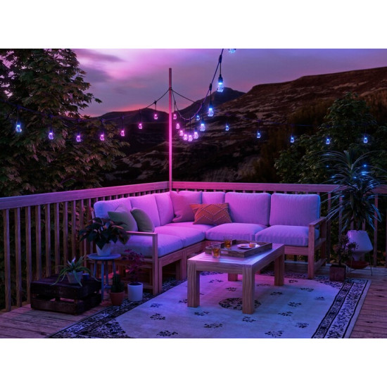 Гірлянда Nanoleaf Smart Multicolor Outdoor String Lights Smarter Kit, 30м, Matter, HomeKit (NF084K02-40SLO)