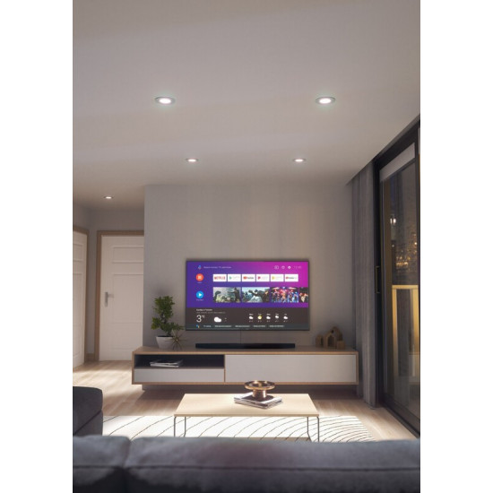 Світильник стельовий Nanoleaf Essentials Matter Smart Recessed Downlight, 6 Вт, Apple HomeKit, 4 шт. (NF080D02-4W3)