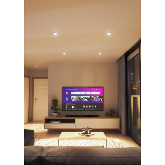 Світильник стельовий Nanoleaf Essentials Matter Smart Recessed Downlight, 6 Вт, Apple HomeKit, 4 шт. (NF080D02-4W3)