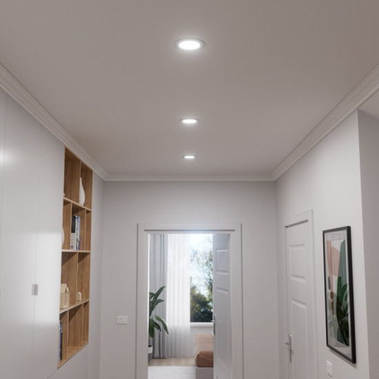 Світильник стельовий Nanoleaf Essentials Matter Smart Recessed Downlight, 6 Вт, Apple HomeKit, 4 шт. (NF080D02-4W3)