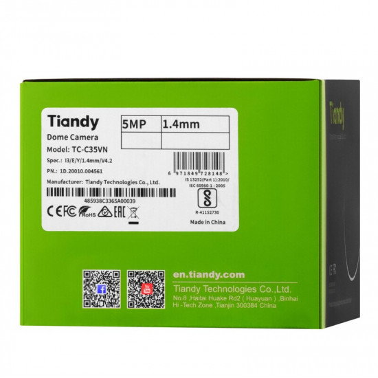 IP камера Tiandy TC-C35VN Spec:I3/E/Y/1.4mm/V4.2