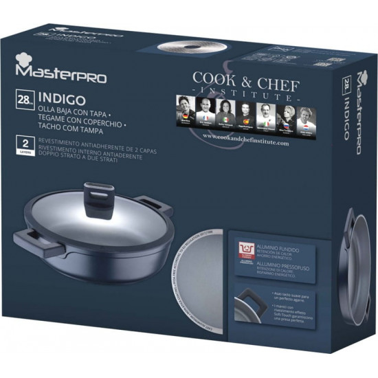Сотейник з кришкою MasterPro Indigo 28 см (BGMP-7981)