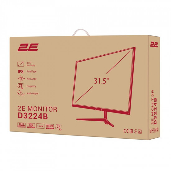 Монітор 2E 31.5" D3224B (2E-D3224B-01.UA) IPS Black