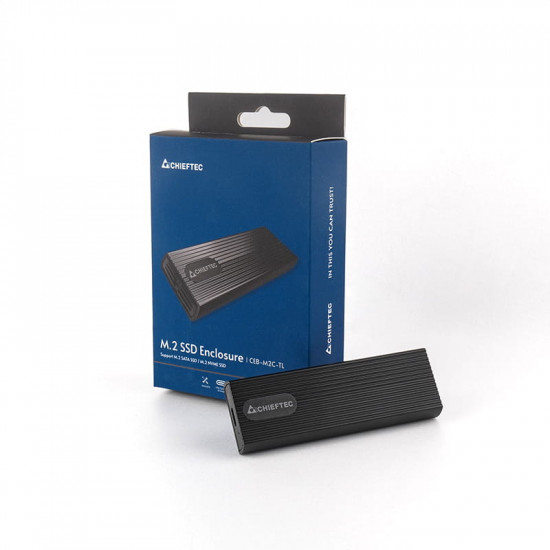 Зовнішня кишеня Chieftec для M.2 PCIe NVMe/SATA SSD (CEB-M2C-TL)
