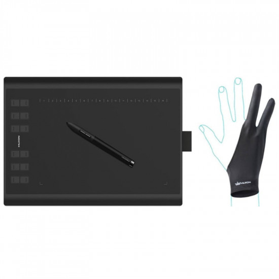 Графічний планшет Huion New 1060Plus + рукавичка