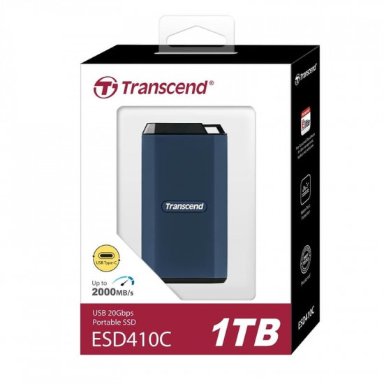 Накопичувач зовнішній SSD USB 3.2 Gen 2 Type-C 1TB Transcend ESD410C Blue (TS1TESD410C)