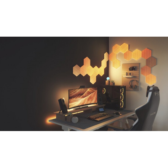 Розумна система освітлення Nanoleaf Elements - Hexagons Starter Kit Apple HomeKit, 13 шт. (NL52-K-3002HB-13PK)