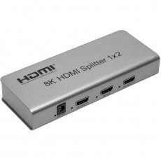 Сплітер PowerPlant HDMI - 2xHDMI, 8K Silver (CA914197)