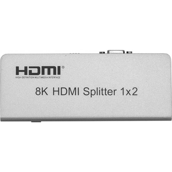 Сплітер PowerPlant HDMI - 2xHDMI, 8K Silver (CA914197)