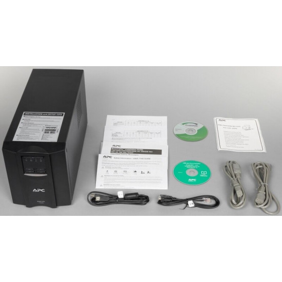 Джерело безперебійного живлення APC Smart-UPS 1500VA LCD, Lin.int., AVR, 8 х IEC, SmartSlot, USB, RJ-45, метал (SMT 1500I)