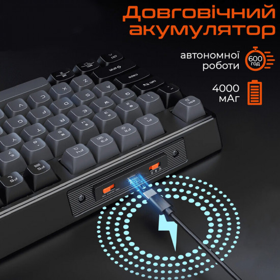 Клавіатура бездротова Meetion MK14 Black (MT-MK14-A-RUA)