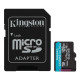 Карта пам`яті MicroSDXC 128GB UHS-I/U3 Class 10 Kingston Canvas Go! Plus R200/W200MB/s + SD-адаптер (SDCG4/128GB)