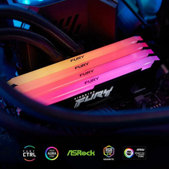 Модуль пам`яті DDR4 2x8GB/3200 Kingston Fury Beast RGB (KF432C16BB2AK2/16WP)