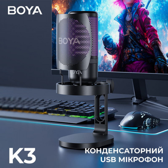 Мікрофон BOYA K3-02 RGB Black