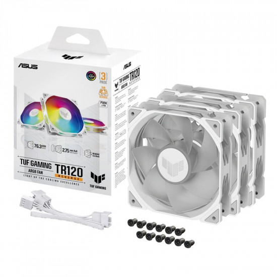 Вентилятор Asus TUF Gaming TR120 ARGB Reverse Triple Pack White (90DA00D3-B09020)