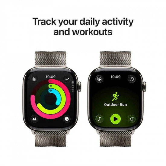 Смарт-годинник Apple Watch Series 11 GPS + Cellular 42mm Natural Titanium Case with Natural Milanese Loop (MF8P4RK/A)