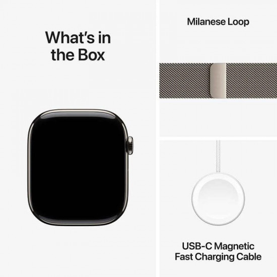 Смарт-годинник Apple Watch Series 11 GPS + Cellular 42mm Natural Titanium Case with Natural Milanese Loop (MF8P4RK/A)