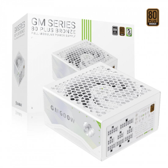Блок живлення GameMax GM 600B Fully-modular New 600W White