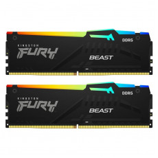 Модуль пам`яті DDR5 2x32GB/5200 Kingston Fury Beast RGB Black (KF552C40BB2AK2-64)