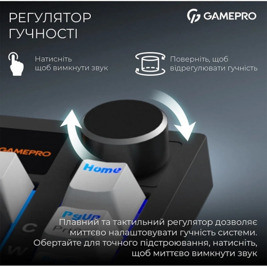 Клавіатура бездротова GamePro Asgard Valhalla Pro Black (MK160B-D-Pro)