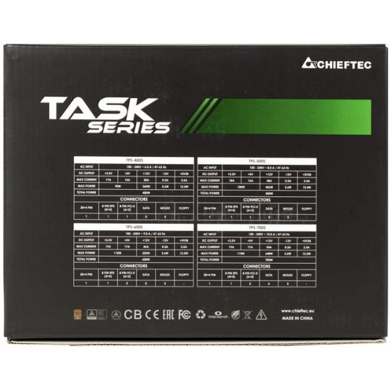 Блок живлення Chieftec TPS-700S, ATX 2.3, APFC, 12cm fan, Bronze, RTL