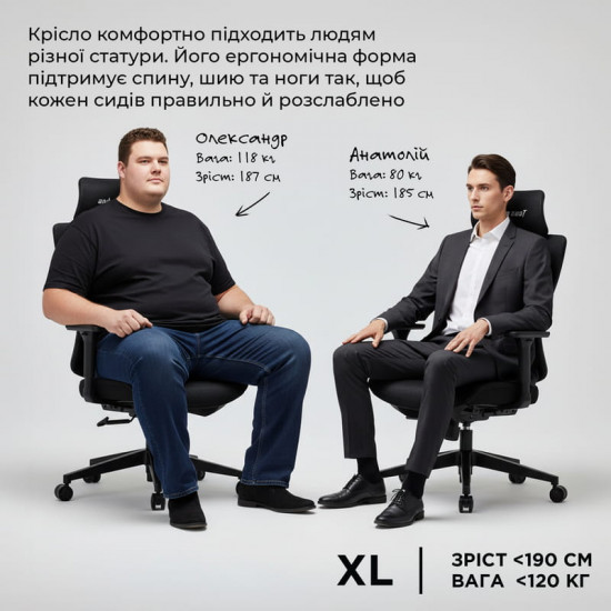 Крісло для геймерів Anda Seat X-Air Mega Size XL Mesh Gray (AD-WY-01-GGF)