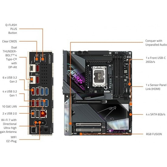 Материнська плата Gigabyte Z890 Aorus Master Socket 1851
