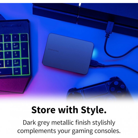 Зовнішній жорсткий диск 2.5" USB 4.0TB Toshiba Canvio Gaming Dark Grey (HDTX240EK3CA)