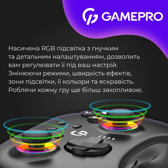 Геймпад GamePro із зарядною станцією GPX13BDOC Black