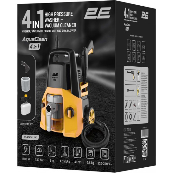 Мінімийка високого тиску 2E AquaClean 4в1 (2E-HPW1613VC)