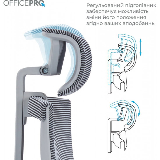 Крісло офісне Officepro Balance OC620-G-DG-DG Gray/Dark Gray