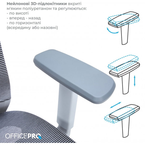 Крісло офісне Officepro Balance OC620-G-DG-DG Gray/Dark Gray