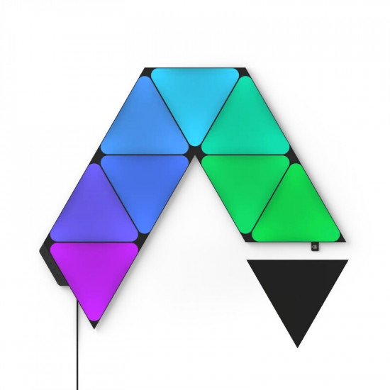 Розумна система освітлення Nanoleaf Shapes Ultra Black Triangles Starter Kit, Apple HomeKit, 9 шт. (NL47-0102TW-9PK)